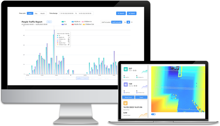 VS133-868M LoRaWAN® AI ToF Ember számláló érzékelő